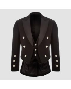 Men's Prince Charlie Jacket Waistcoat Black - Jacket Tailor