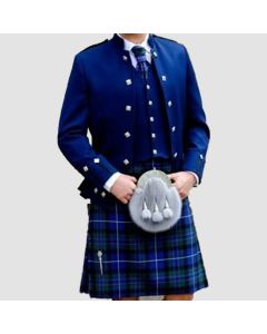 Sheriffmuir Doublet Jacket & Waistcoat Blue Wedding Kilt Jacket - Jacket Tailor