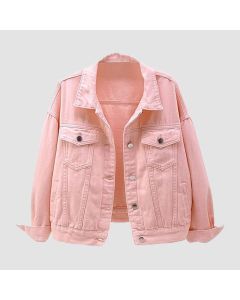 Denim.jacket Cotton Button Closed Long Sleeve Solid Color Jacket-Jacket Tailor