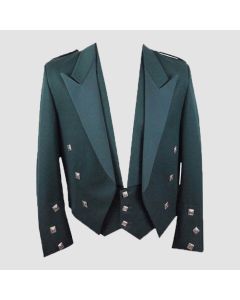 PRINCE CHARLIE GREEN JACKET WITH 5 BUTTON WAISTCOAT - Jacket Tailor