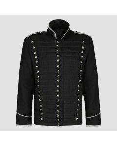 Black Military Jacket Hussar Uniform Parade - Jacket Tailor