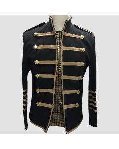Military Hussar Gold Braid Slim Fit Jacket For Men's - Jacket Tailor