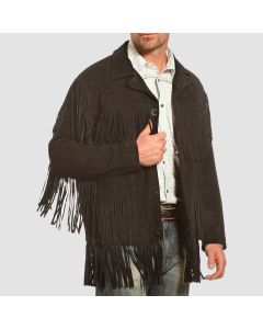 Cowboy Jackets Native American Suede Leather Fringe jacket - Jacket Tailor