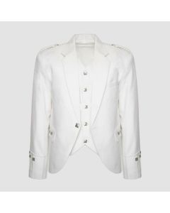 White Argyll Kilt Jacket - Jacket Tailor