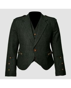 Trendy Scottish Tweed Argyle Kilt Jacket With Waistcoat Vest - Jacket Tailor