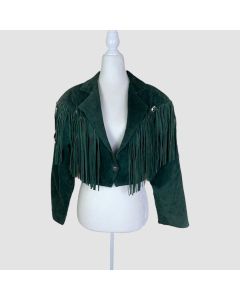 Vintage Western Fringe Suede Jacket - Jacket Tailor