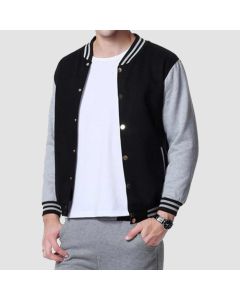 Patchwork Wool Varsity Jacket - Jacket Tailor