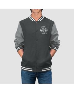 PRINT your Logo, Text, or custom art - Men's Varsity Jacket - Jacket Tailor