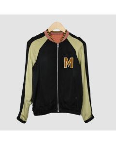 MAISON SCOTCH Women Shiny Collar Varsity Style Jumper Jacket - Jacket Tailor