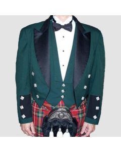 Green Prince Charlie Kilt Jacket Waistcoat Made To Measure - Jacket Tailor
