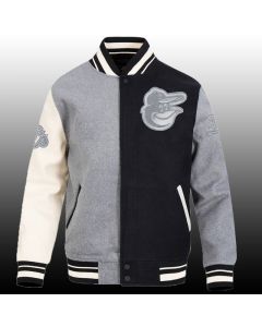 MLB BALTIMEN'SORE ORIOLES REVERSE FRENCH TERRY MEN'S CB WOOL VARSITY JA