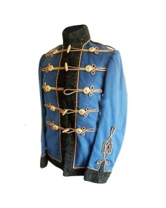  Uniform Jackets Royal Blue Hussars Dolman Officers Tunic - Jacket Tailor