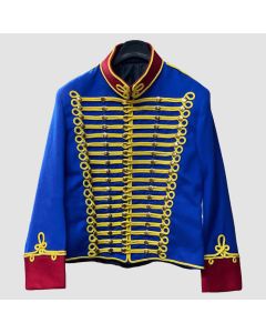 Royal Blue Hussars Jacket Scottish Hussars Tunic Jacket Military Uniform Napoleonic - Front