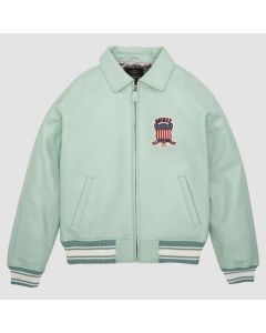 Men's Avirex Seafoam Bomber American Flight Jacket
