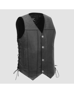 Gun Slinger Men's Motorcycle Western Style Leather Vest