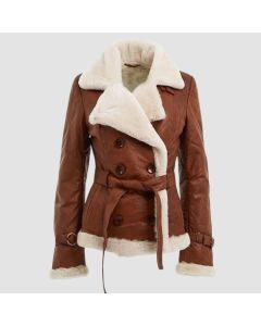 Women's Shearling Brown Jacket