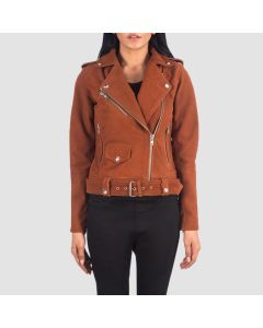 Alison Brown Suede Biker Jacket