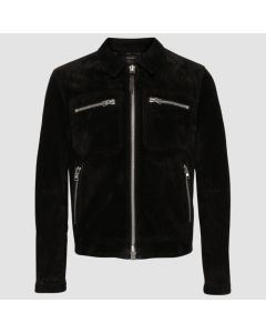 Black Suede Biker Jacket