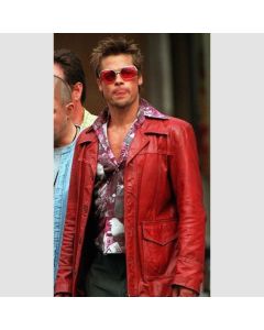 Brad Pitt Fight Club Leather Jacket