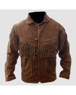Men's Western Cowboy Fringed High-Quality Suede Leather Jacket - Jacket Tailor