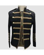 Military Hussar Gold Braid Slim Fit Jacket For Men's - Jacket Tailor