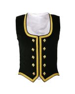 Black Wool Highland Dance Vest - Front