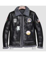 Aviator Shearling Leather Jacket