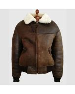 B3 Leather Bomber Pilot Aviator Jacket
